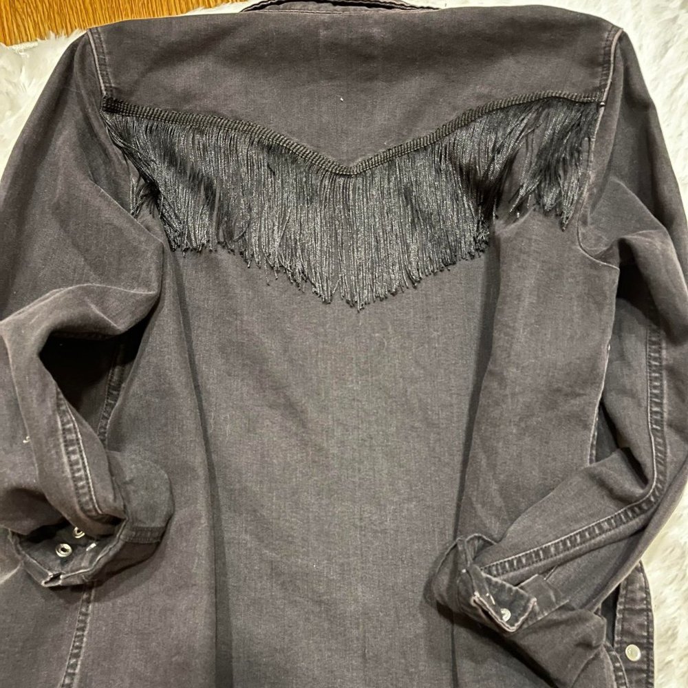 Levi EX-BOYFRIEND FRINGE TRUCKER JACKET